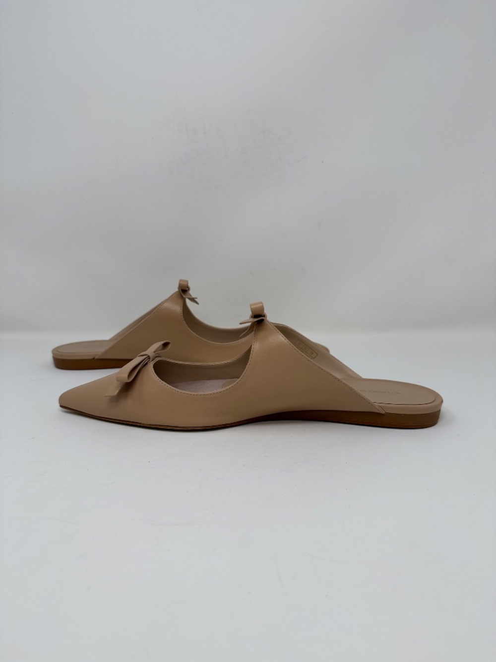 New Stuart Weitzman Reese Flat Slide Golden Beige Sz 9.5 - Picture 10 of 13